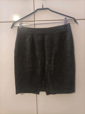 Dark gray skirt used, pencil line, size medium