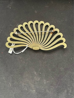 Brooch new, orange and gold tone