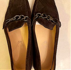TOD´S LOAFERS  SUEDE ΚΑΦΕ 38