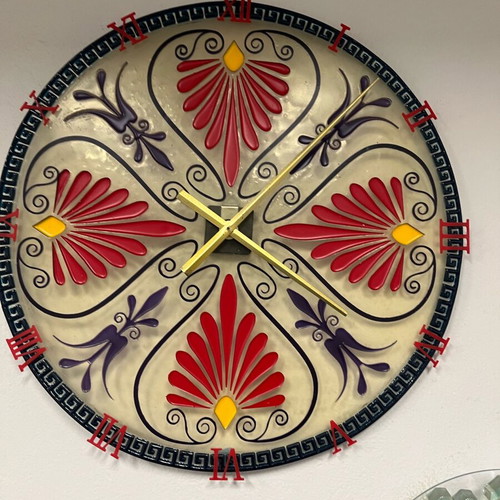 Handmade wall clocks from liquid glass, new, analog