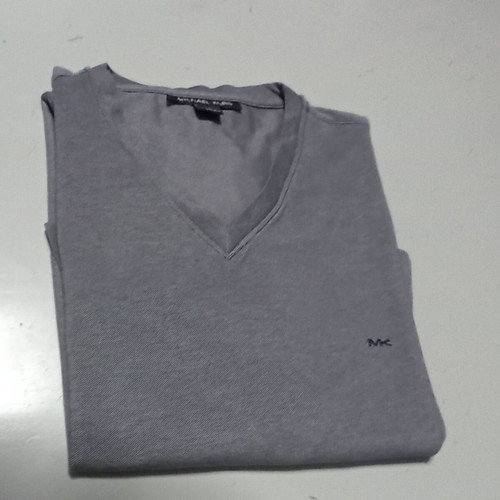 Michael Kors V Neck T-Shirt gray, men's, like new, size XL