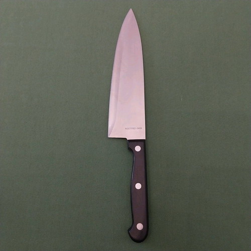 Chef knife stainless steel like new, 20 cm blade