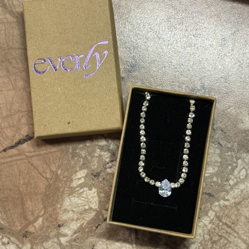 Riviera necklace with diamond, gold color