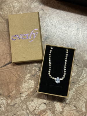 Riviera necklace with diamond, gold color