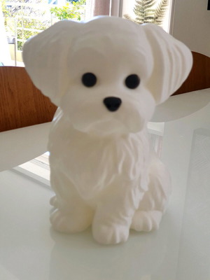 Decorative dog new, 24cm height, hard material