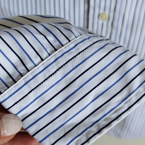 Ralph Lauren βαμβακερό παιδικό πουκάμισο ν.14 σαν καινούργιο, άσπρο και μπλε