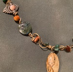 Necklace with semi-precious stones new, colorful handmade