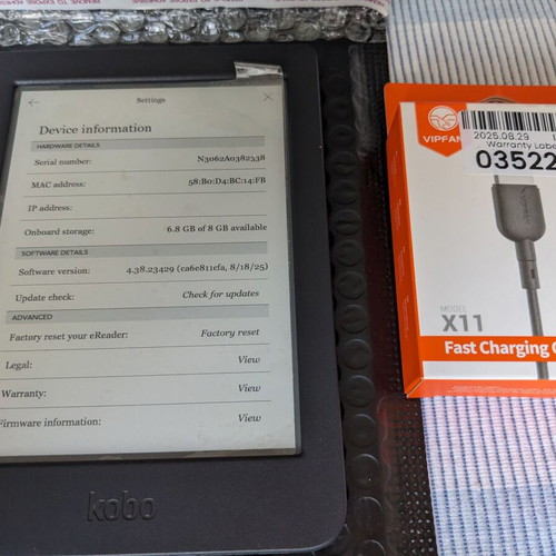 Kobo Nia e-reader like new