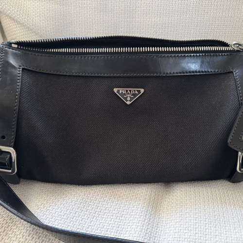 Prada vintage crossbody bag, black