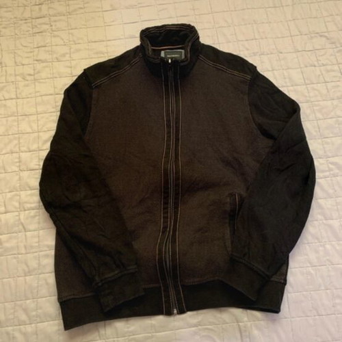 Westbury cardigan used, size L, dark blue with brown