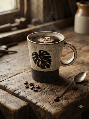 Ceramic Monstera Mug 460ml