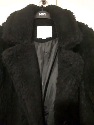 Black teddy coat American Eagle used