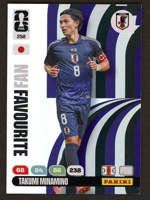 2026 Panini World Cup Adrenalyn XL #250 Minamino Fan Favorite card like new