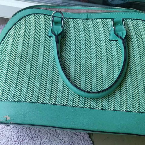 Turquoise shoulder bag like new with unique texture