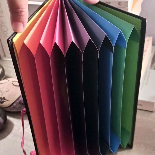Rainbow accordion folder like new