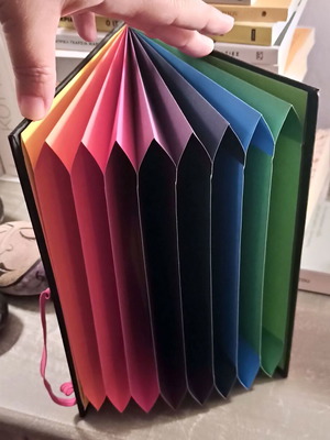 Rainbow accordion folder like new