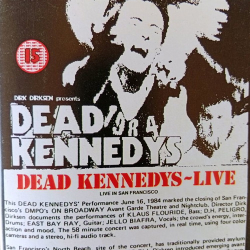 Dead Kennedys VHS like new, music video cassette