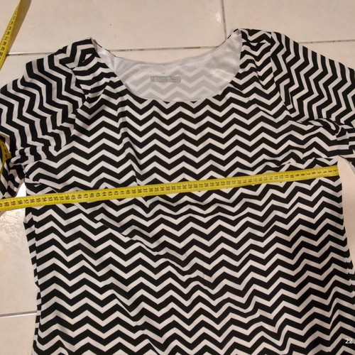 Day Billy Sabbado Chevron midi dress tunic black and white 4XL