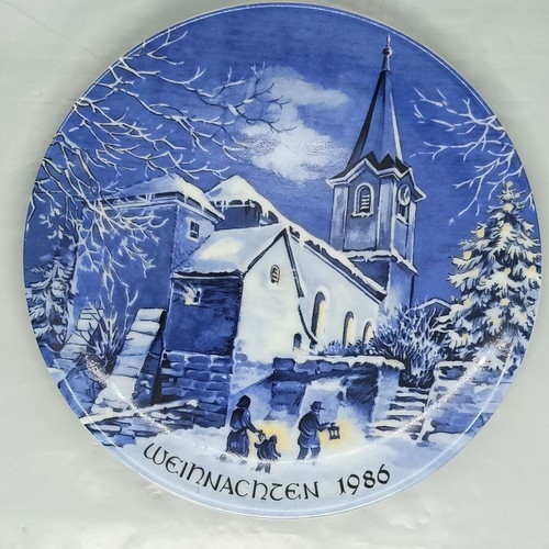 German Christmas wall plate 1986 used