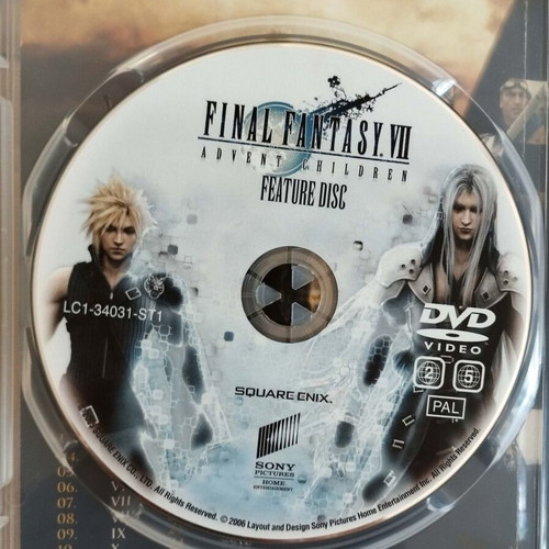Final Fantasy VII Advent Children 2 Disc Special Edition DVD like new with Greek subtitles