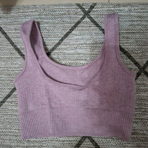 Sports bra new, baby pink with removable padding