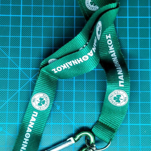 Panathinaikos fabric lanyard new, green