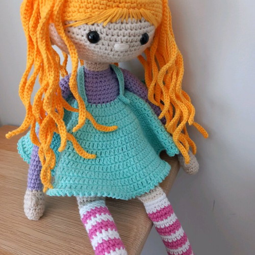 Handmade cotton doll 40 cm new, hypoallergenic filling