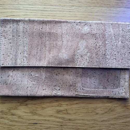 Natural cork clutch and document holder from Portugal