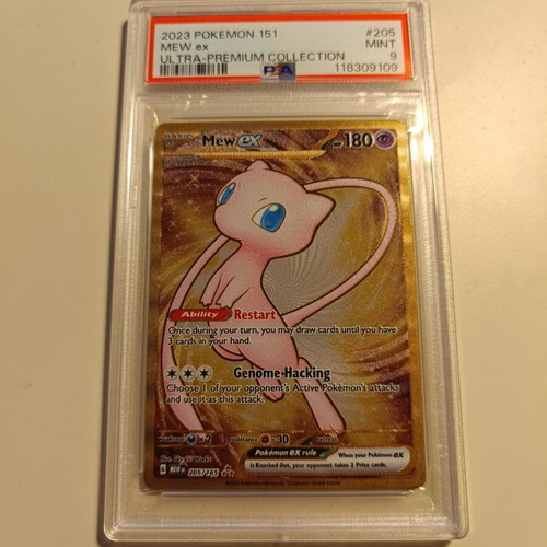 Mew ex (MEW 205) UPC promo gold PSA 9 like new