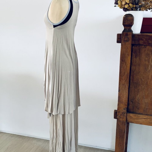 Asymmetric dress Stelios Koudounaris used, black and beige, size S