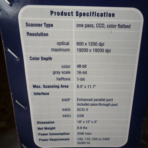 Acer scanner Scanprisa 640S σαν καινούργιο, 1999