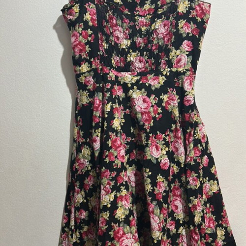 Women's dress like new, black and multicolor
