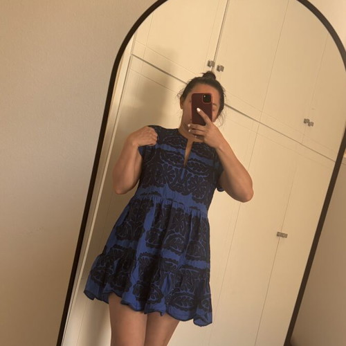 Zara short dress navy blue