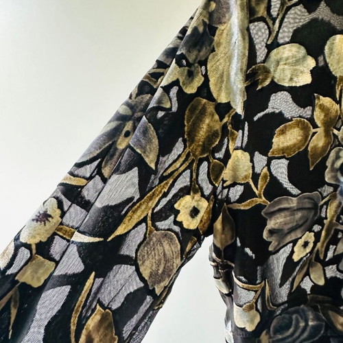 Vintage Morgan de Toi Floral Set with Viscose and Velvet like New