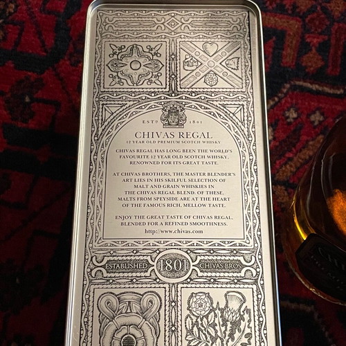 Chivas Regal 12 years sealed in collectible tin box new