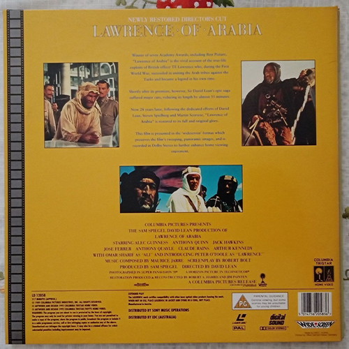 Lawrence of Arabia LaserDisc like new, action