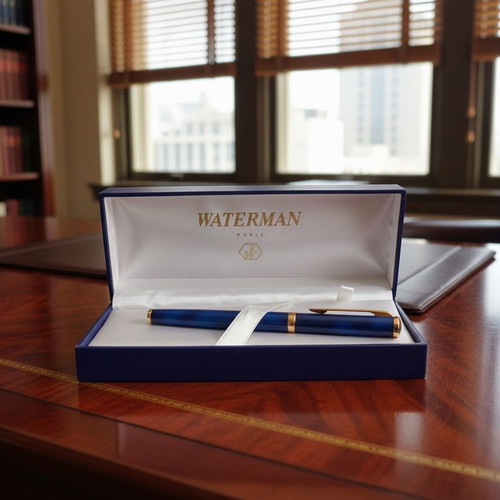 Waterman Black Marble pen 18k gold nib 1999 new
