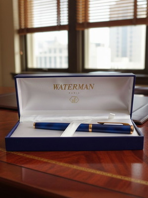 Waterman Black Marble pen 18k gold nib 1999 new