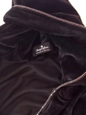 Velvet jacket with pants like new, SugarFree black and silver