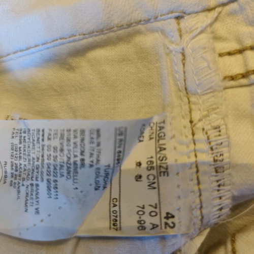 Sisley white jeans like new, size S