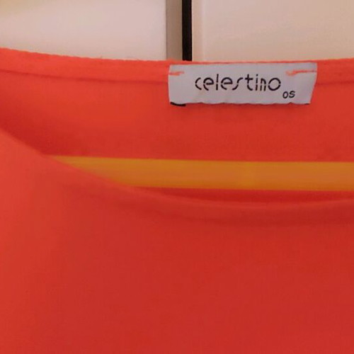Celestino blouse and long zip-culottes set like new, orange
