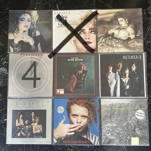 Rock and pop records collection
