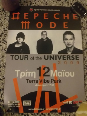 Αφίσα Depeche Mode Live in Athens 2009 καινούργια, μικρή