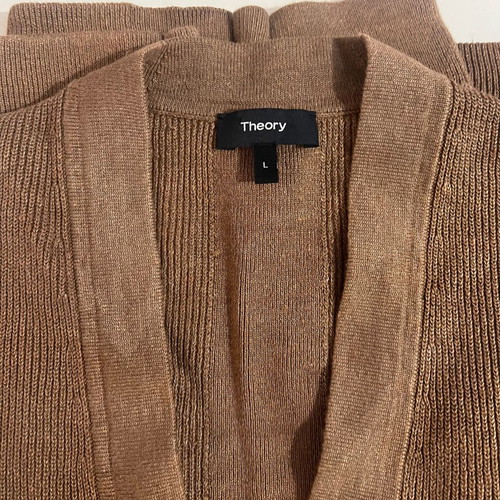 Theory cardigan new, brown, size L