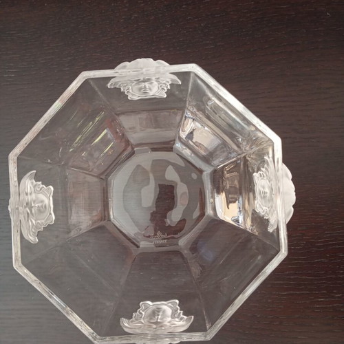Rosenthal Versace Medusa Lumiere Crystal Bowl like new, 18cm