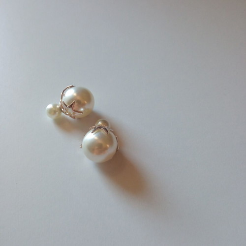 Earrings new, white