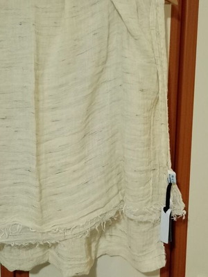 Pasmina women scarf white new 100% cotton