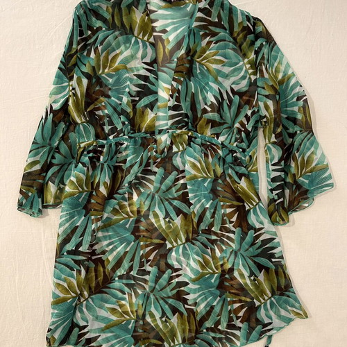 Transparent beach caftan kimono