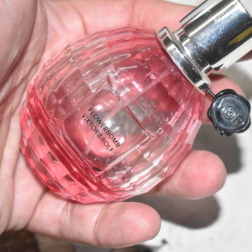 Viktor & Rolf Flowerbomb 50ml perfume bottle used, empty