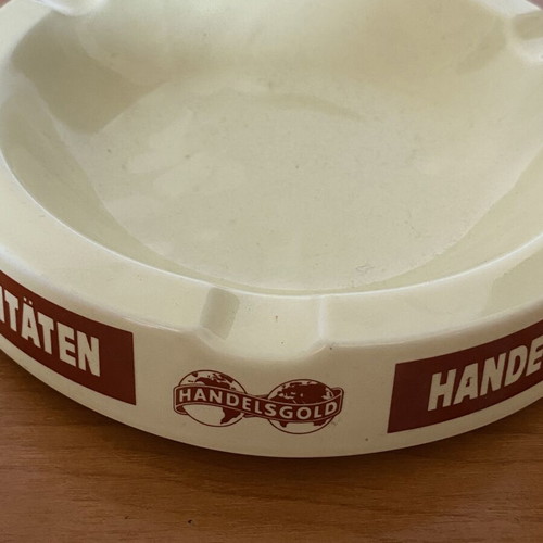 Handelscold Spezialitaten ashtray used, porcelain, diameter 19 cm